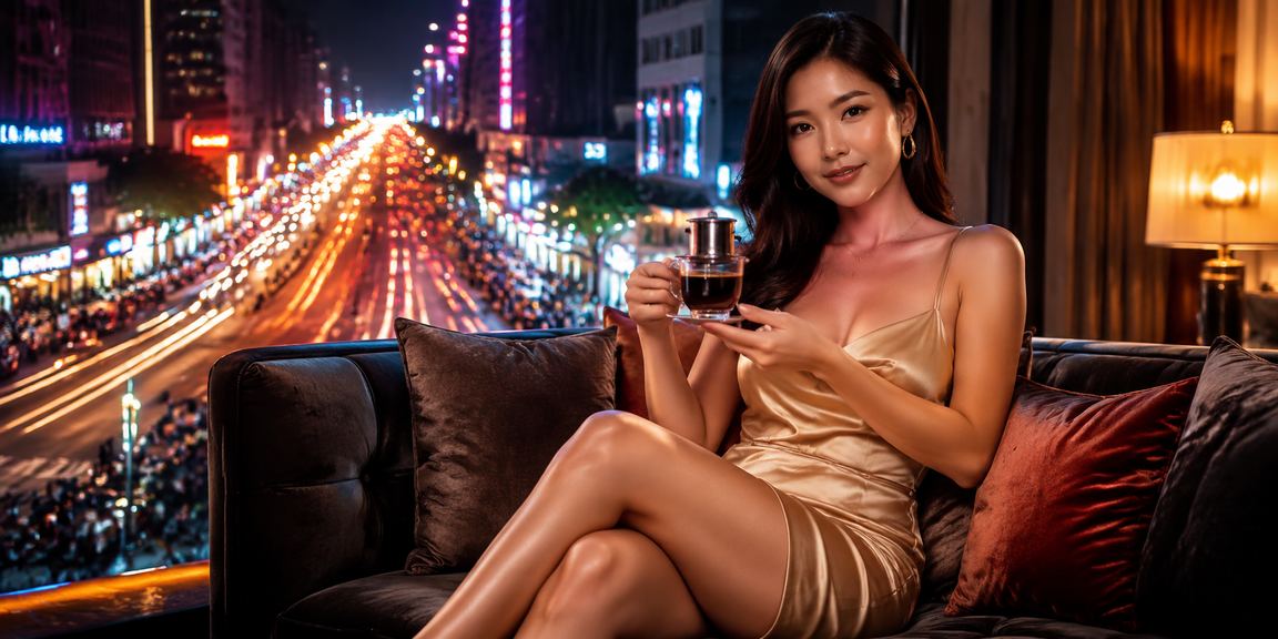 Người dùng TP.HCM đăng ký nhận thưởng trên điện thoại tại quán cà phê